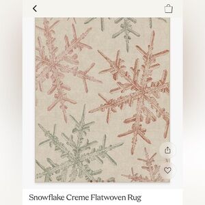 Ruggable 5x7 cream snowflake pattern rug. Rug only, no pad.